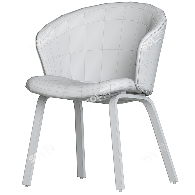 Minimalist Contemporary Close Chair 3D model image 4