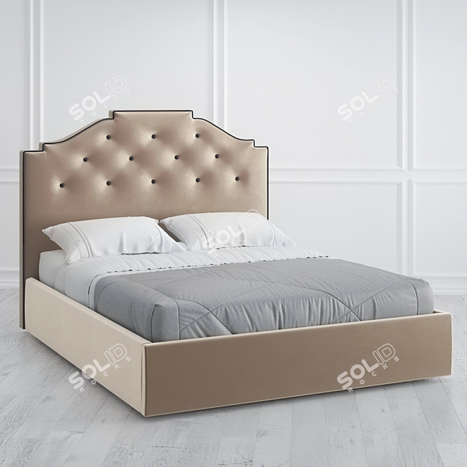 Vary Bed Collection King-size Platform Bed 3D model image 2