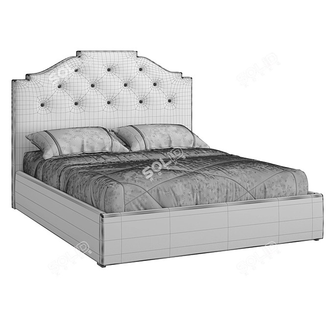 Vary Bed Collection King-size Platform Bed 3D model image 3