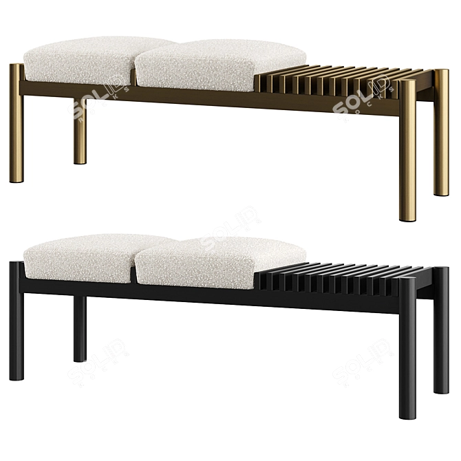 Eichholtz Bench Bibi Metal Collection 3D model image 6