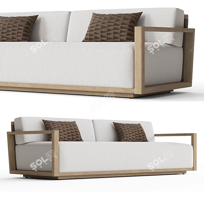 RH Belize Teak Modern Sofa 3D model image 5