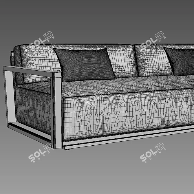 RH Belize Teak Modern Sofa 3D model image 3
