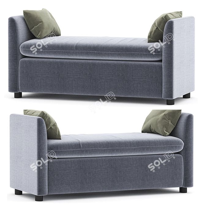 Royal Retreat Bench Seat 3D model image 1