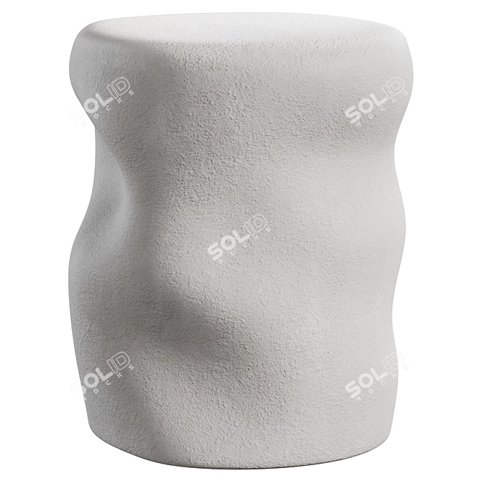 Modern Ceramic Isla Side Table 3D model image 1