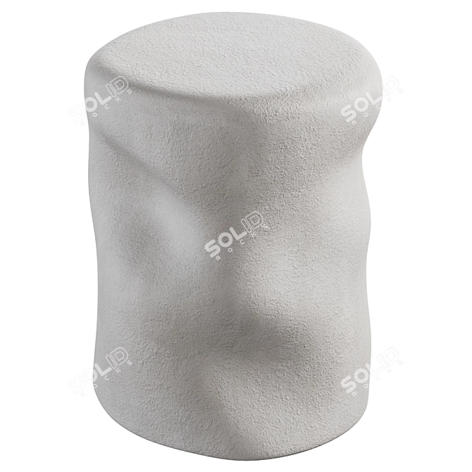 Modern Ceramic Isla Side Table 3D model image 2