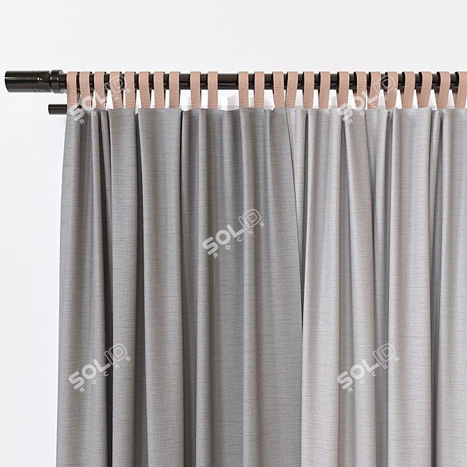  Multi-Format 3D Curtain Model 3D model image 3