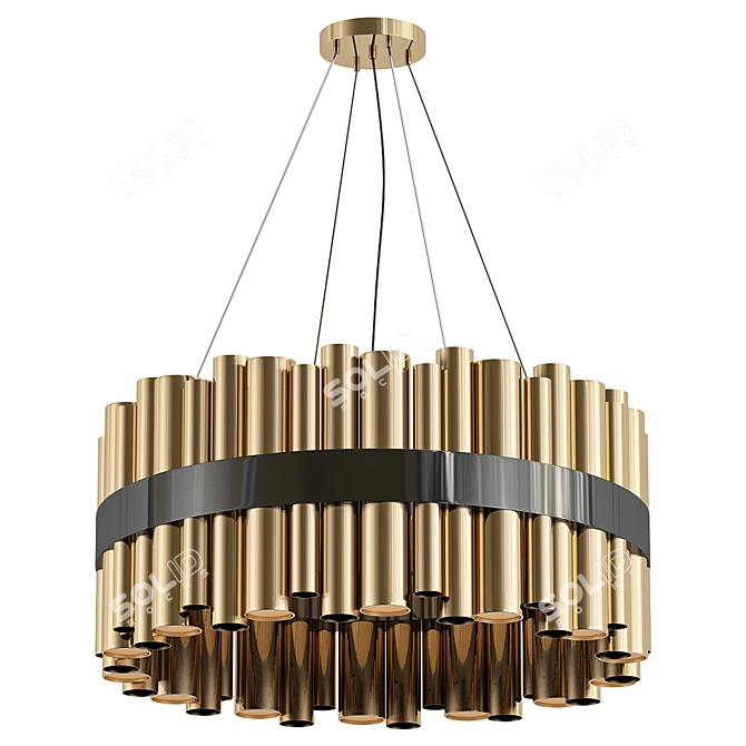 Granville Round Suspension Lamp 3D model image 1