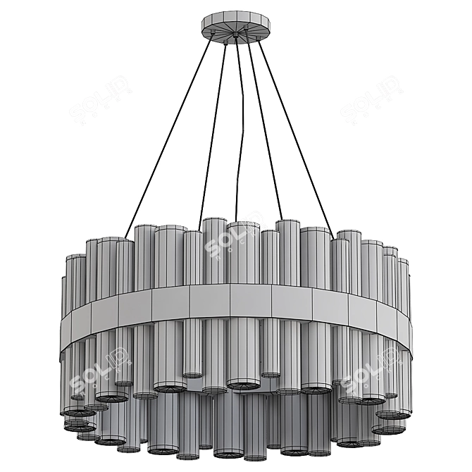 Granville Round Suspension Lamp 3D model image 2