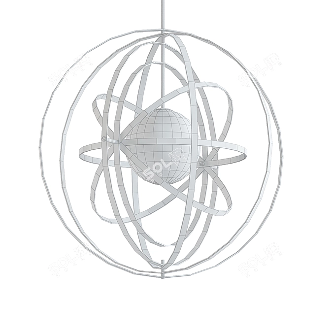 Unique Atlas Pendant Design 3D model image 2