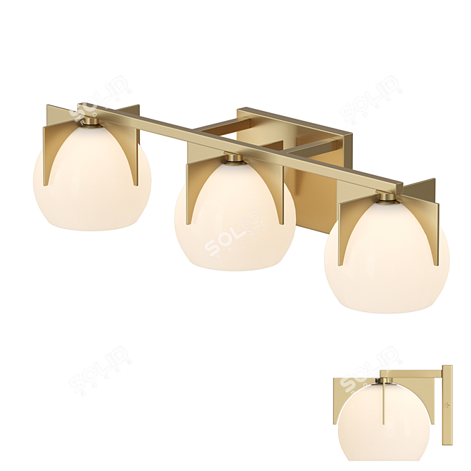 Glass Globe Wall Lamp VIVI 3D model image 1