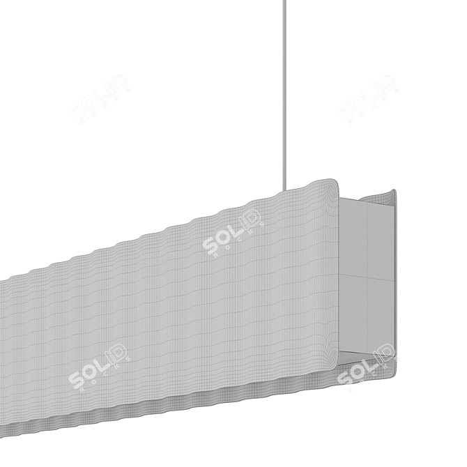 Luxury LED Aluminum Pendant Light 3D model image 4