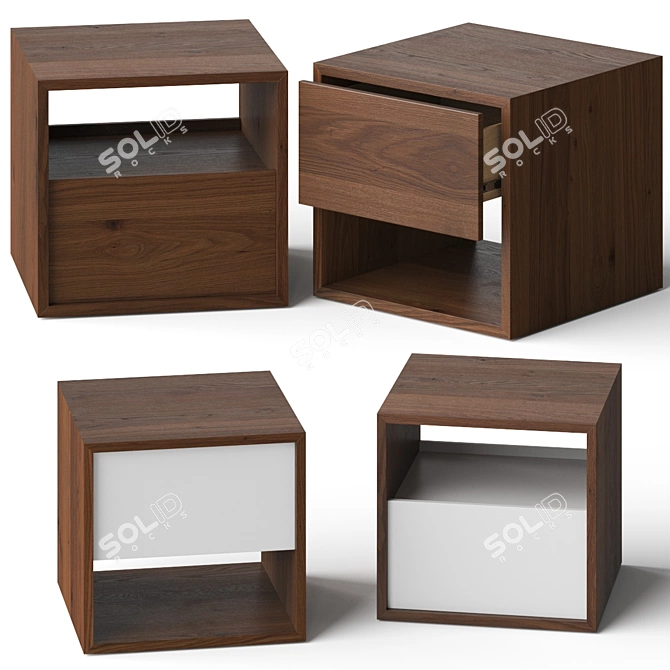  Contemporary ARTLESS Nightstand Table 3D model image 1