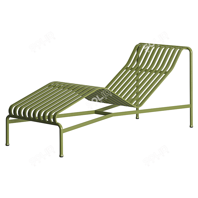 Urban Elegance: Palissade Chaise Longue 3D model image 2