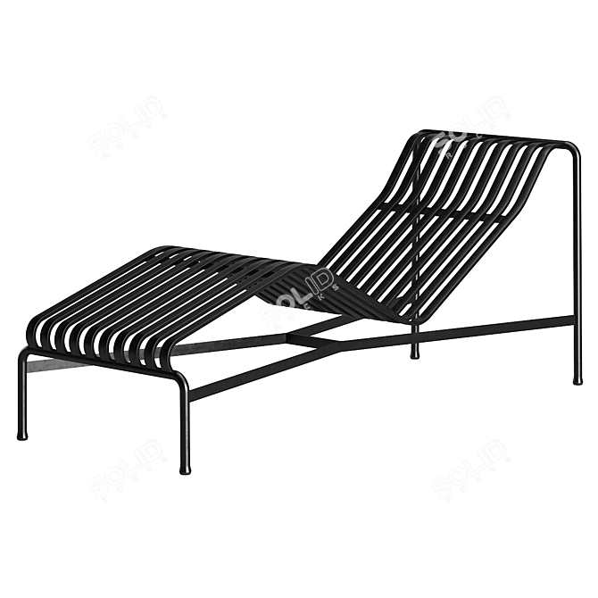 Urban Elegance: Palissade Chaise Longue 3D model image 3