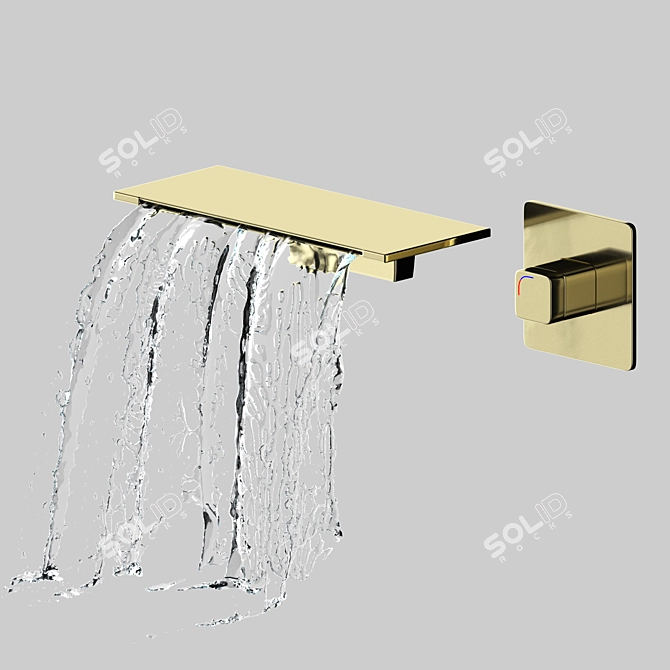 Modern Wall-Mount Faucet 3D model image 3
