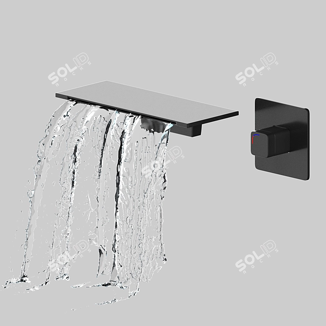 Modern Wall-Mount Faucet 3D model image 4