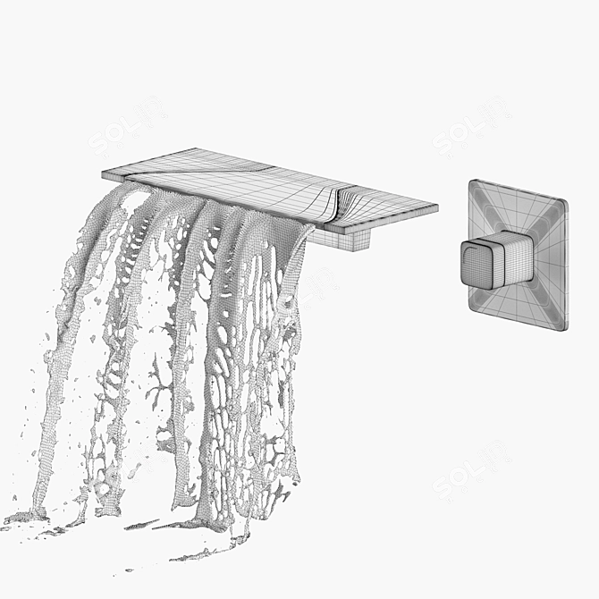 Modern Wall-Mount Faucet 3D model image 5