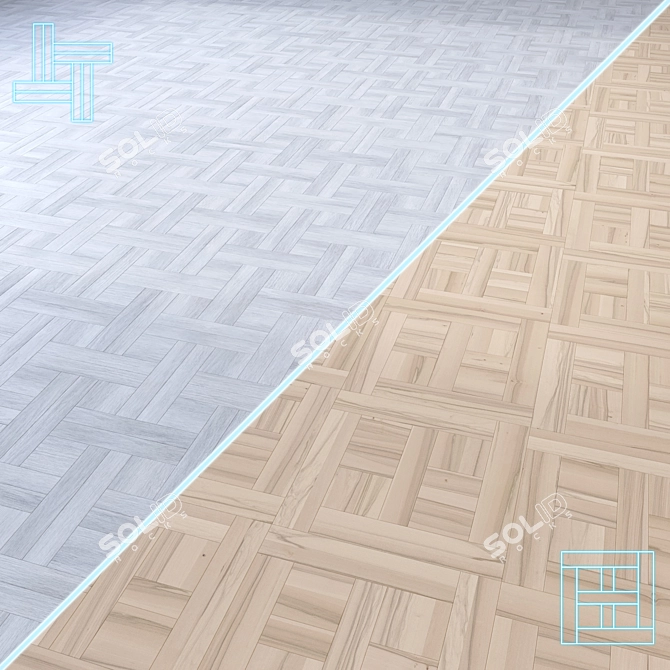 Modular Wood Floor Model 3D model image 1