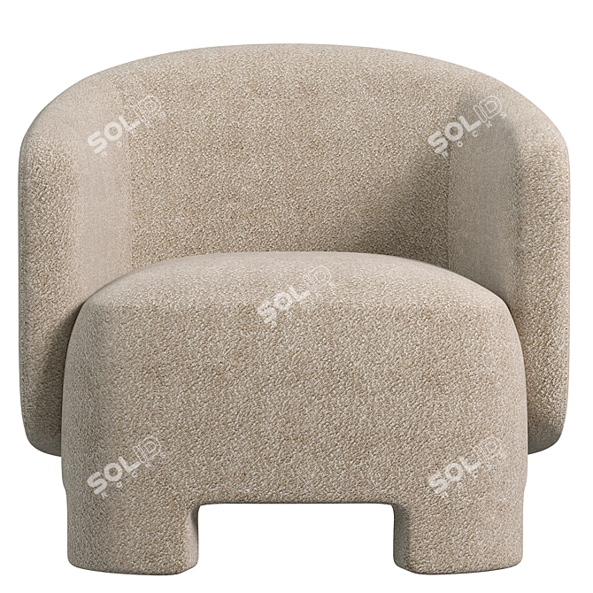 Contemporary TARU Armchair Design 3D model image 2