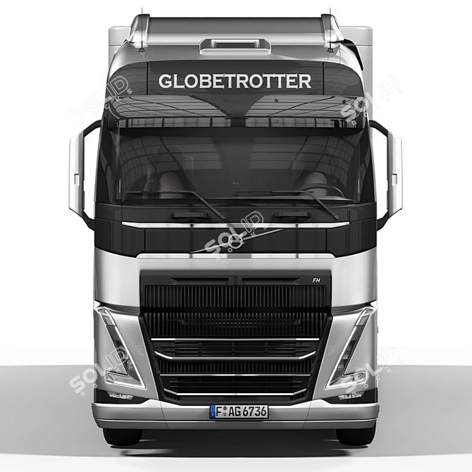 Detailed Volvo FH16 Truck Model 3D model image 2