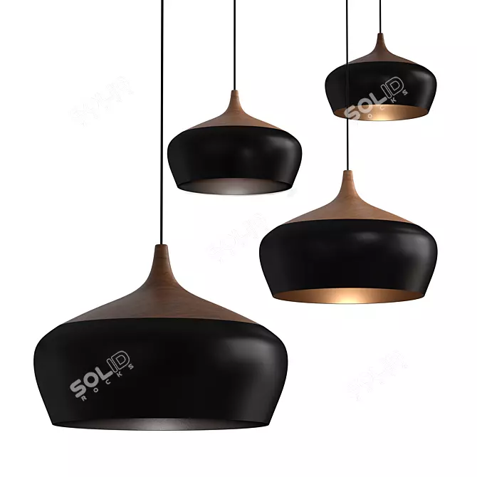 Scandinavian-inspired Coco Pendant Light 3D model image 2