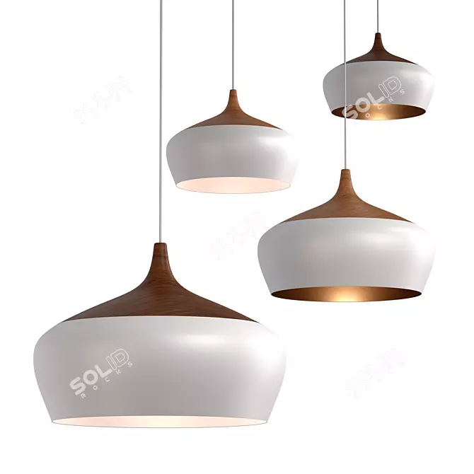 Scandinavian-inspired Coco Pendant Light 3D model image 3