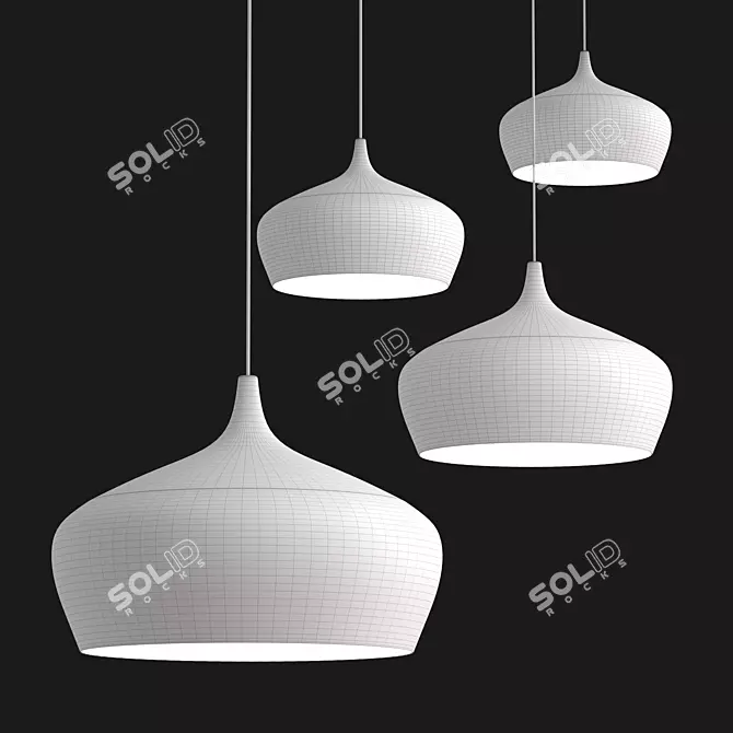 Scandinavian-inspired Coco Pendant Light 3D model image 5