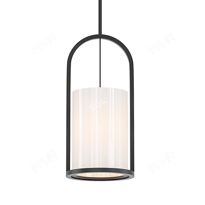 Glowing Opaline Pendant Light 3D model image 1