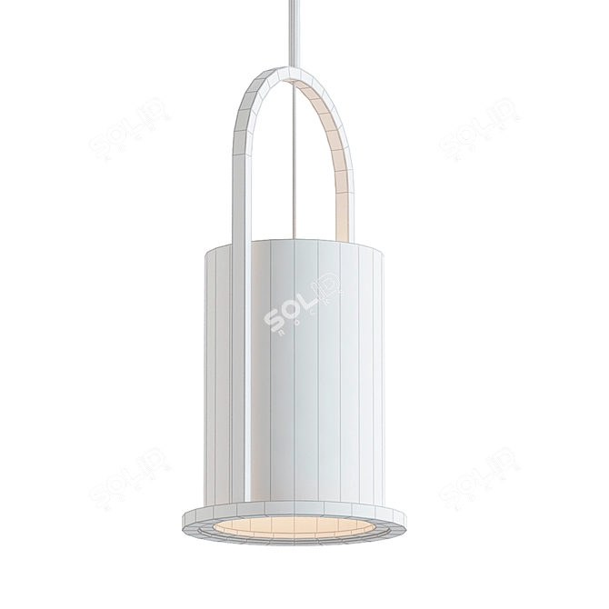 Glowing Opaline Pendant Light 3D model image 2