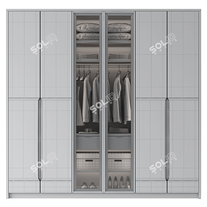 Customizable Wardrobe №14 3D model image 3