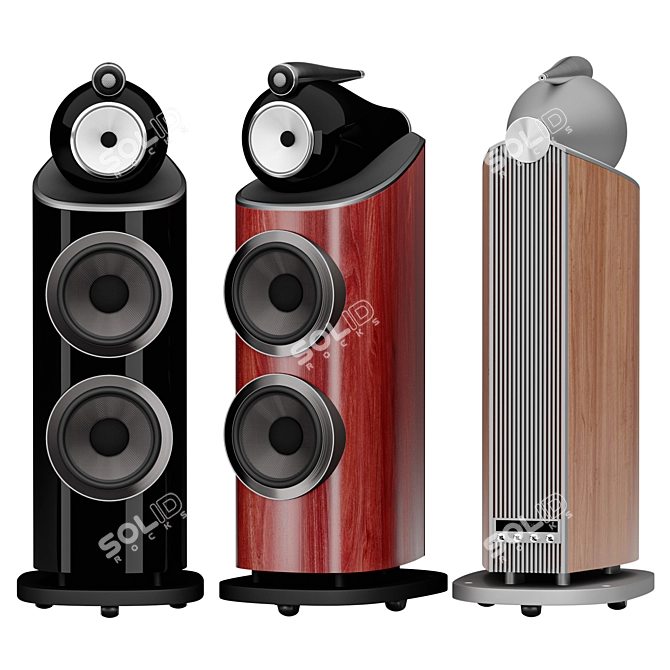 Immersive Sound Tower Speaker 3D model image 1