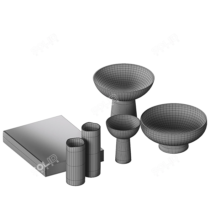  Modern V-Ray Decor Set 3D model image 4