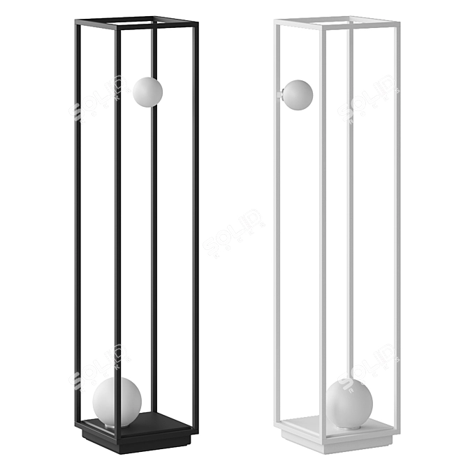 Modern Karman Abachina Floor Lamp 3D model image 2