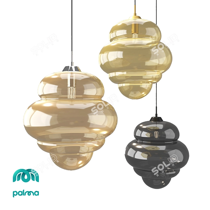 Palma Pendant Light Fixture 0507PLB 3D model image 1