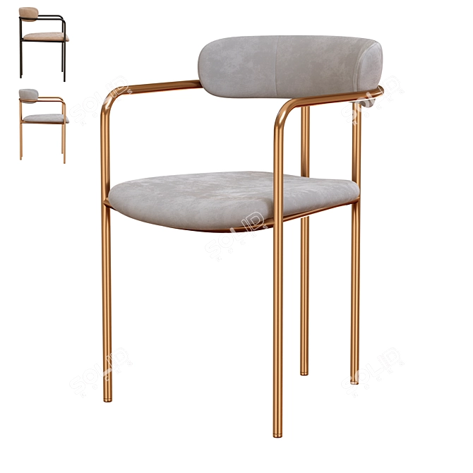 Mid-Century Lenox Dining Chair 3D model image 1