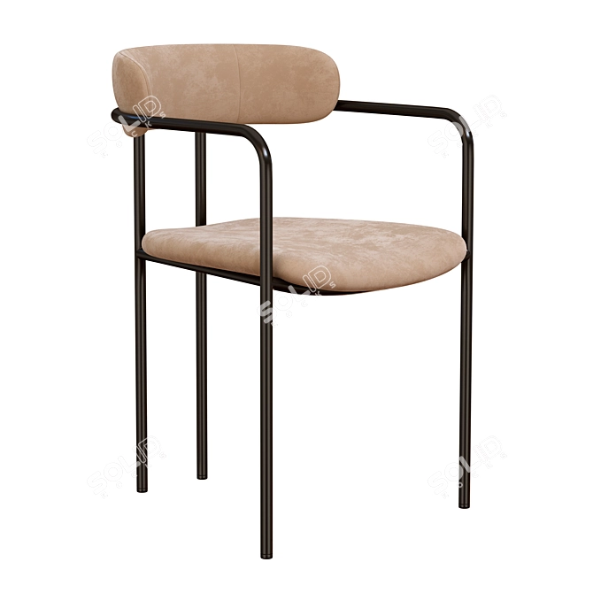 Mid-Century Lenox Dining Chair 3D model image 2