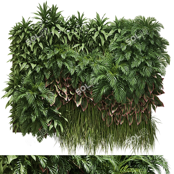 Sleek 3D Wall Panel Kit 3D model image 1