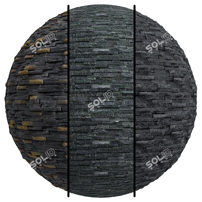 3MAT Stone Facade Coverings Set 3D model image 1