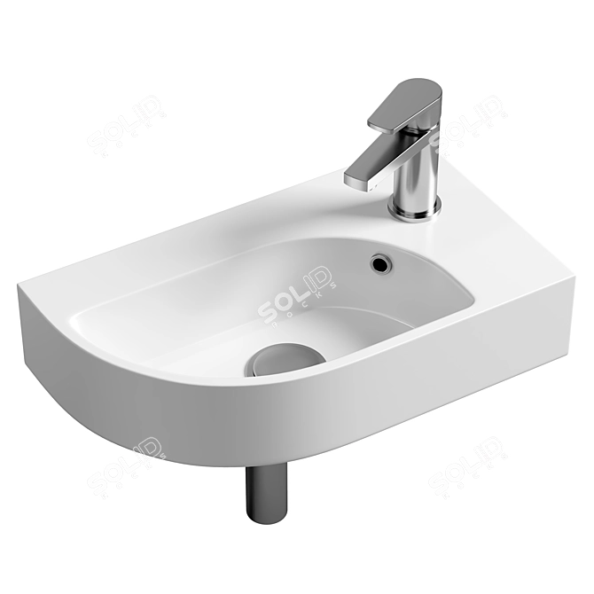 Cameo 45 Right Basin Sink 3D model image 1