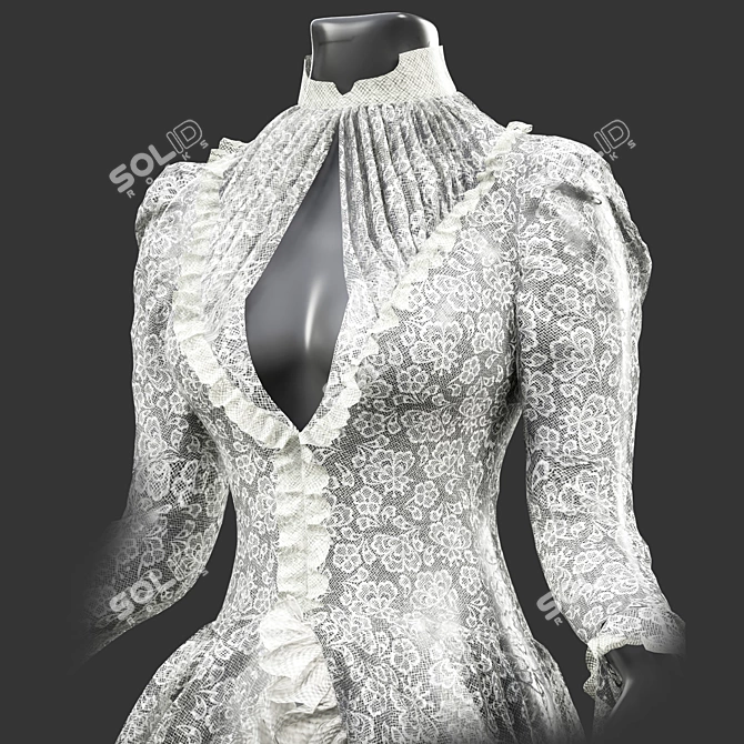 Vintage Lace Clothes Collection 3D model image 6