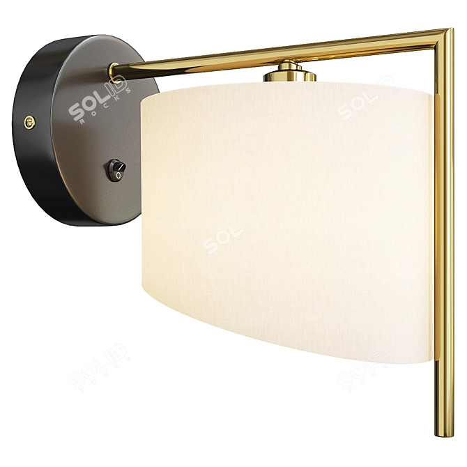Sleek Modern Gans Wall Lamp 3D model image 1