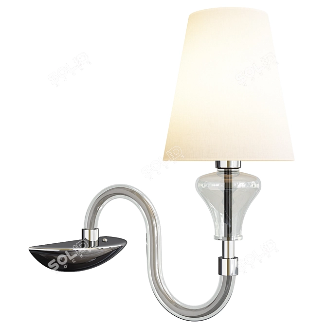 Modern Designer Wall Lamp Fixture 3D model image 1