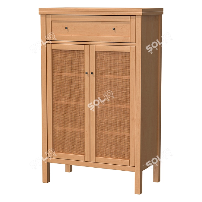 Scandinavian Vintage Style Buffet 3D model image 1