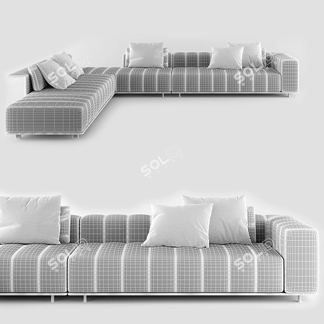 Freeman Tailor Elegant Seating System 3D model image 6