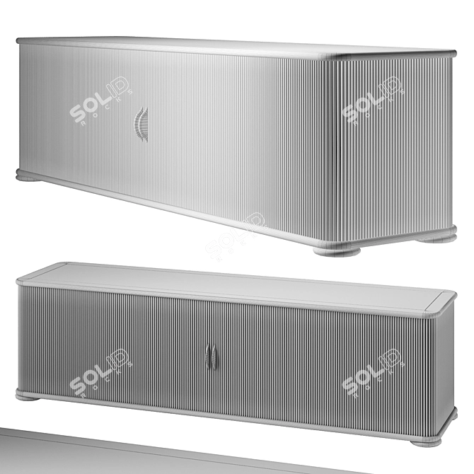 Modern Sliding Door Storage Cabinet 3D model image 4