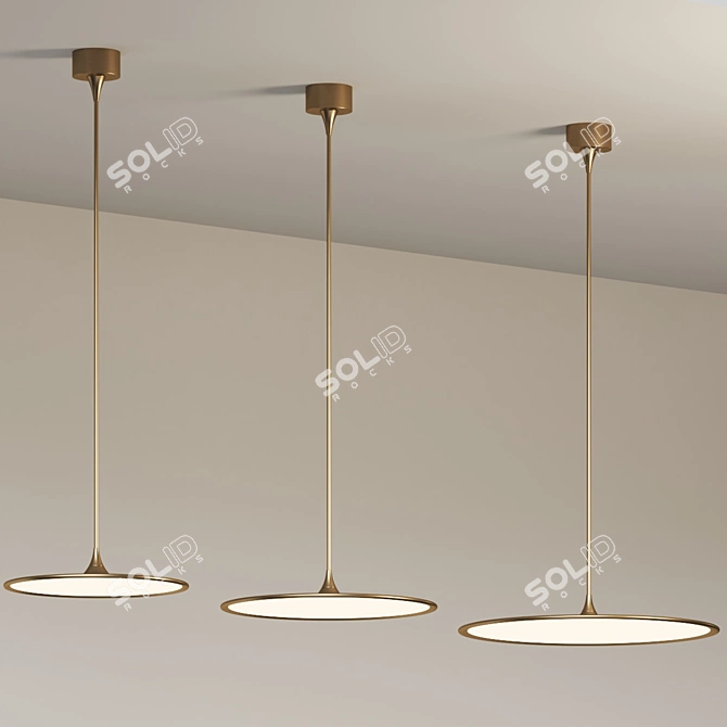 Modern LED Pendant Light Fixture 3D model image 5