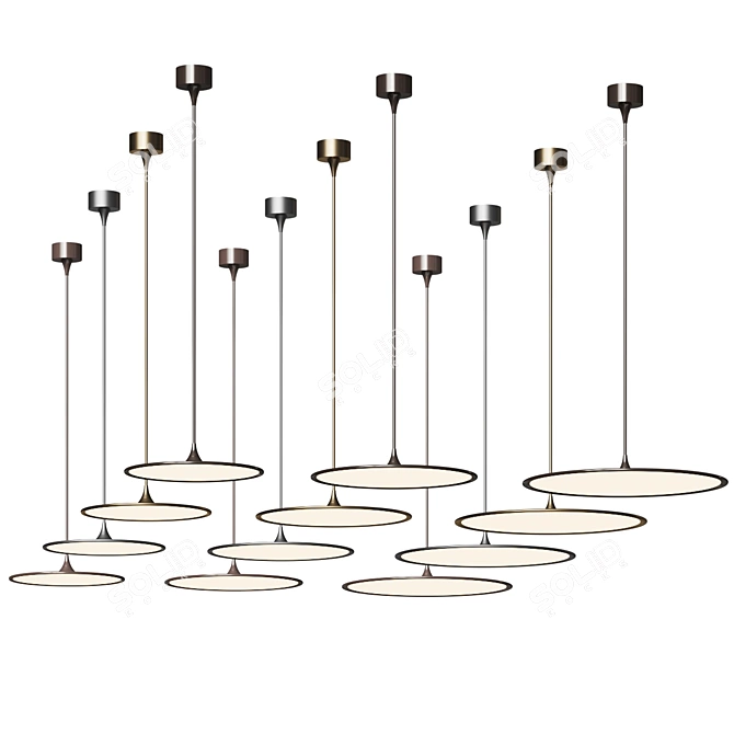 Modern LED Pendant Light Fixture 3D model image 6