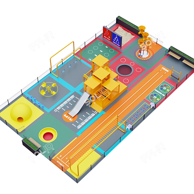 Versatile Kids Playground: 3900x3900mm 3D model image 1