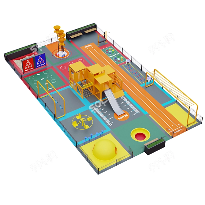 Versatile Kids Playground: 3900x3900mm 3D model image 3