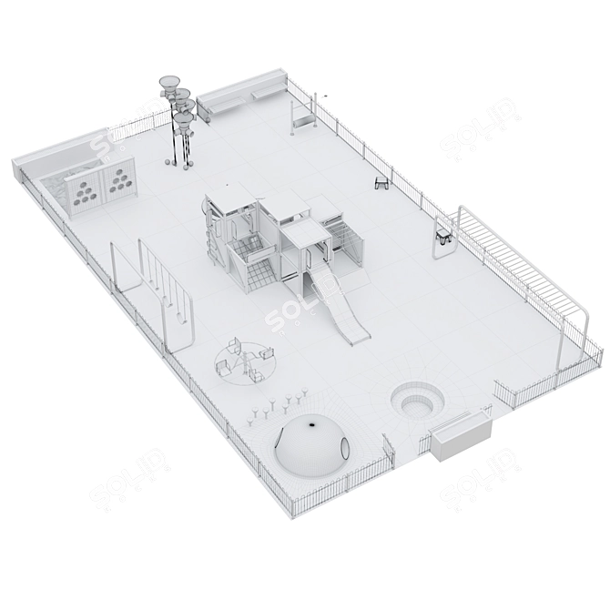 Versatile Kids Playground: 3900x3900mm 3D model image 7